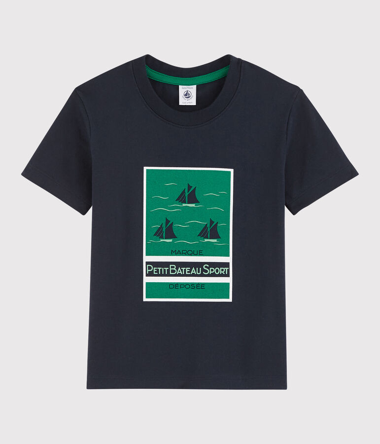 Kurz&auml;rmeliges Kinder-T-Shirt aus Jersey f&uuml;r Jungen blau