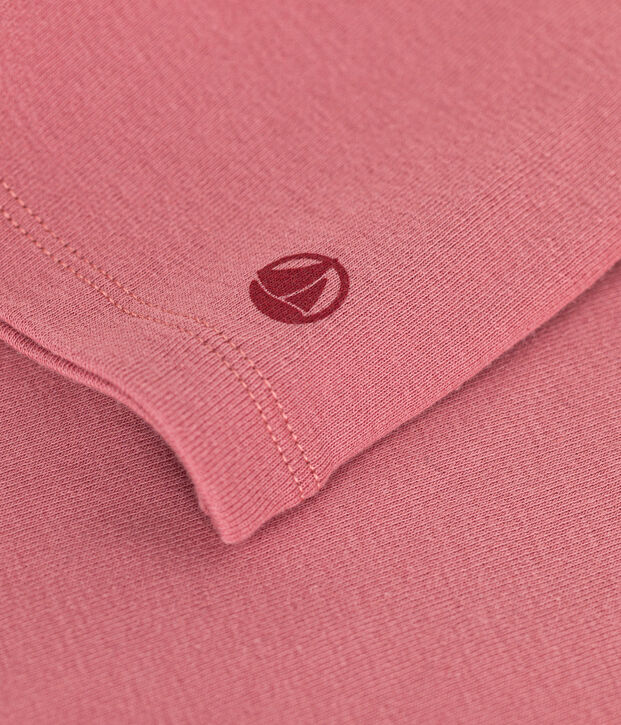 Lang&auml;rmeliges Kinder-T-Shirt aus Rippstrick f&uuml;r M&auml;dchen rosa