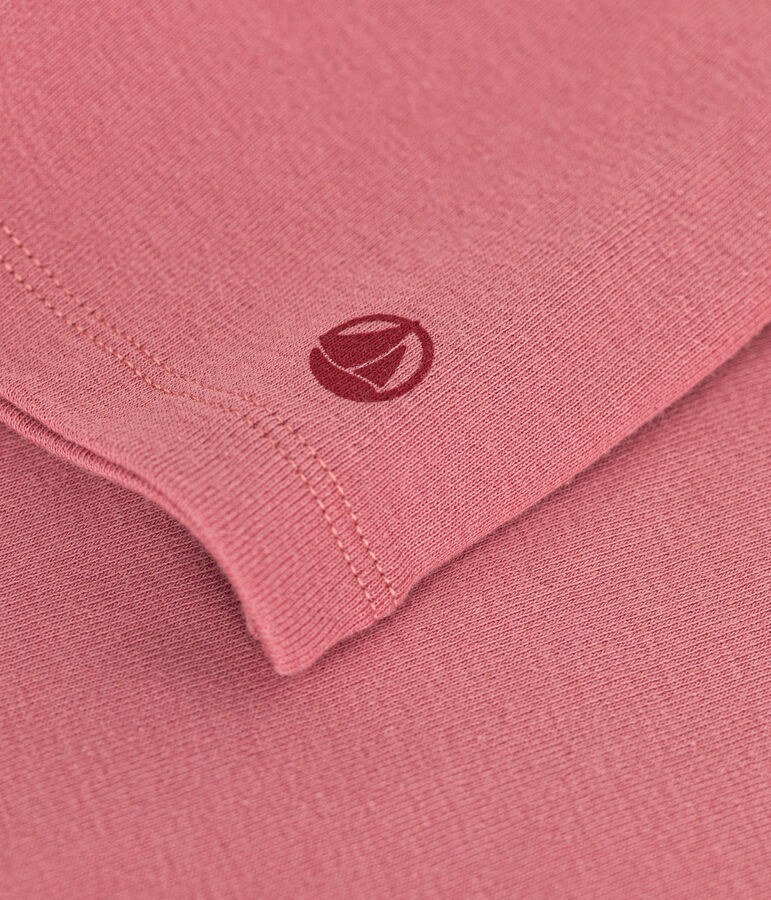 Lang&auml;rmeliges Kinder-T-Shirt aus Rippstrick f&uuml;r M&auml;dchen rosa