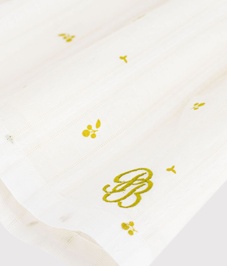 &Auml;rmelloses Baby-Kleid aus Baumwolle mit Blumenmuster gr&uuml;n/gr&uuml;n