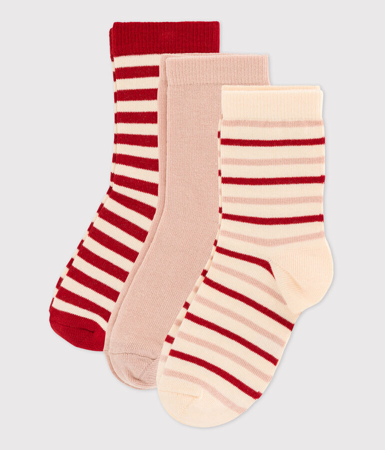 3er-Set Kindersocken f&uuml;r M&auml;dchen vielfarbig