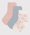3er-Set Baby-Socken aus Baumwolle mit Blumenmotiv variante 1