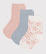 3er-Set Baby-Socken aus Baumwolle mit Blumenmotiv