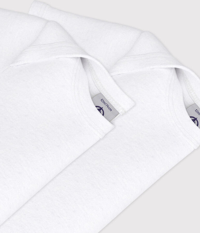 2er-Set kurz&auml;rmelige Baby-Bodys in Wei&szlig; vielfarbig