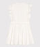 Ärmelloses Kinder-Kleid aus Seersucker für Mädchen weiss MARSHMALLOW