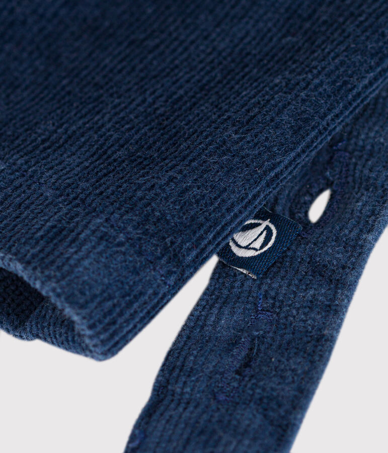 &Auml;rmelloses Babykleid aus Cord blau