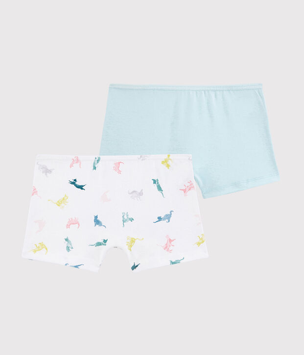 2er-Set Shortys mit buntem Katzenmotiv f&uuml;r M&auml;dchen vielfarbig