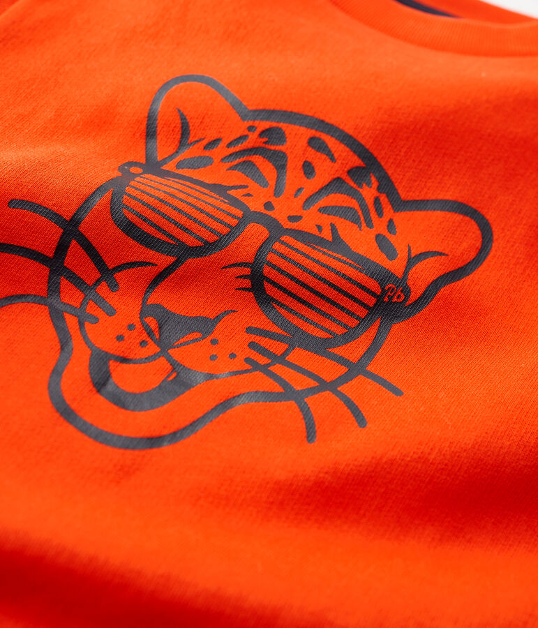 Kinder-Sweatshirt aus Molton f&uuml;r Jungen orange