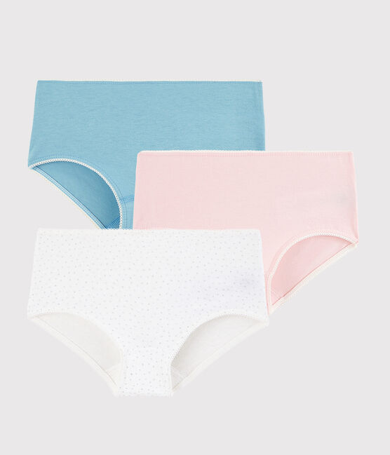 3er-Set Shortys aus Bio-Baumwolle und Elastan mit Tupfen für Mädchen variante 1