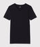 Kurzärmliges T-Shirt mit V-Ausschnitt schwarz NOIR