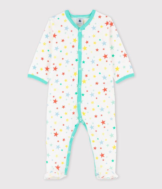 Baby-Strampler mit buntem Sternenmotiv weiss MARSHMALLOW/weiss MULTICO