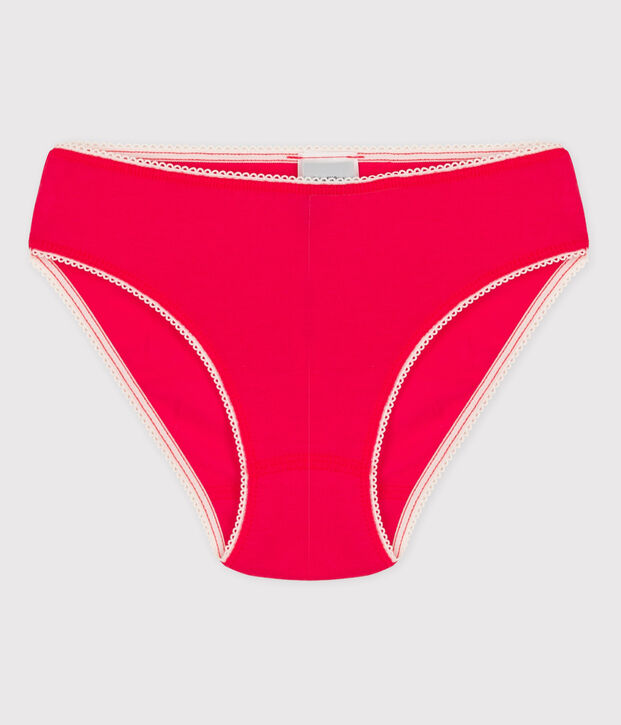 3er-Set Slips aus Baumwolle und Elastan mit Blumenmuster f&uuml;r M&auml;dchen rosa