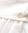 Langärmeliges Babykleid aus Materialmix für Mädchen weiss MARSHMALLOW/gelb OR