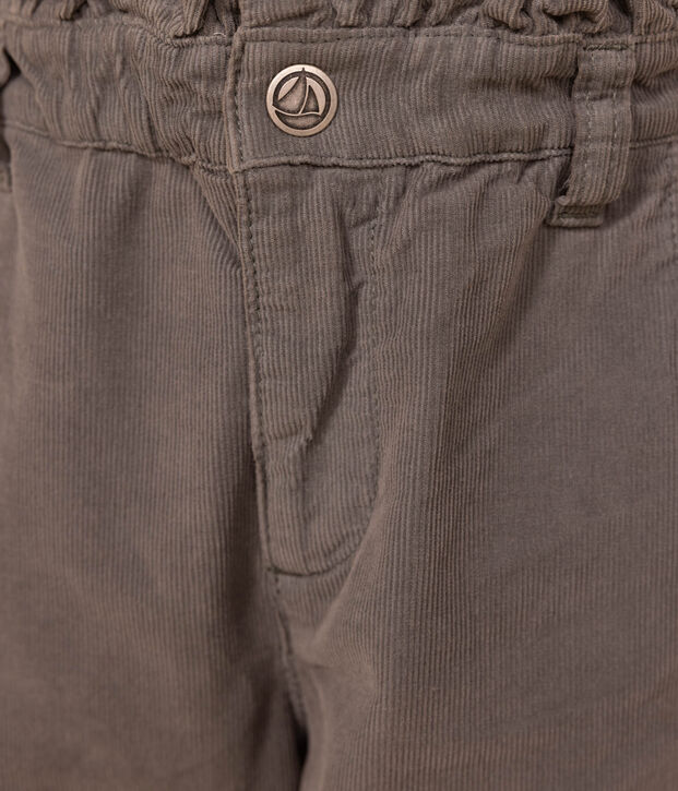 Gerade geschnittene Kinderhose aus Feincord f&uuml;r M&auml;dchen THUYA