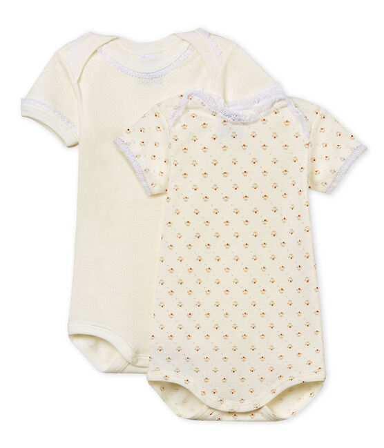 Duo kurzärmelige Baby-Bodys für Mädchen variante 1