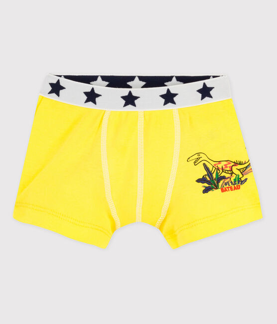 Baumwoll-Boxershorts für Jungen gelb EBLOUIS