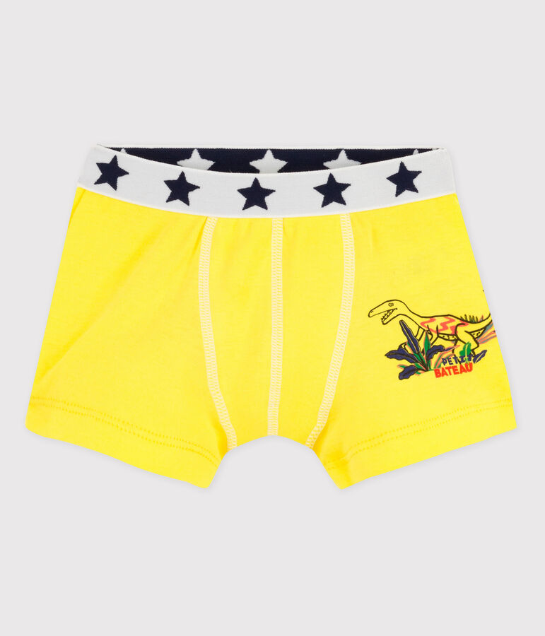 Baumwoll-Boxershorts f&uuml;r Jungen gelb