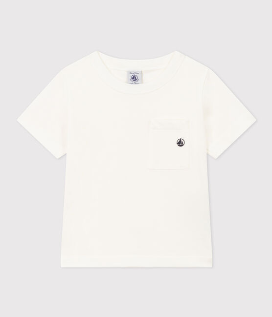 Kurzärmeliges T-Shirt für Jungen weiss MARSHMALLOW