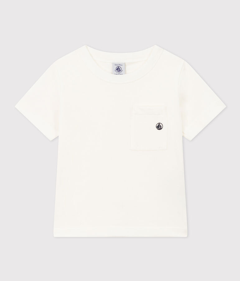 Kurz&auml;rmeliges T-Shirt f&uuml;r Jungen weiss
