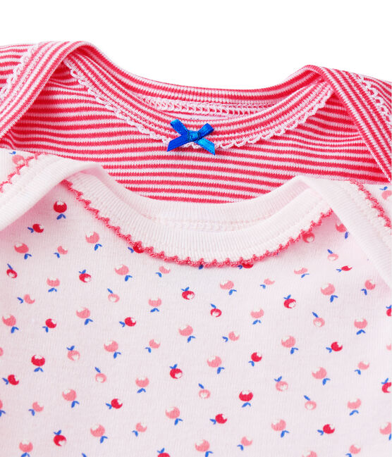 Baby-Mädchen-Bodys im 2er-Set weiss .