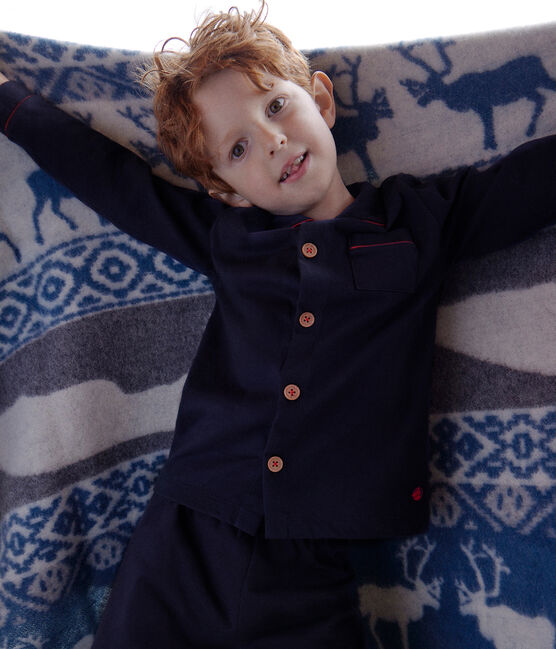 Kinderpyjama aus Jersey für Jungen blau SMOKING