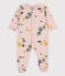 Baby-Strampler aus Doppeljersey mit Blumenmotiv rosa SALINE/weiss MULTICO