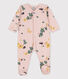 Baby-Strampler aus Doppeljersey mit Blumenmotiv