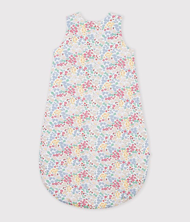 Babyschlafsack aus Baumwolle mit Blumenmotiv TOG-Wert 2 weiss/vielfarbig
