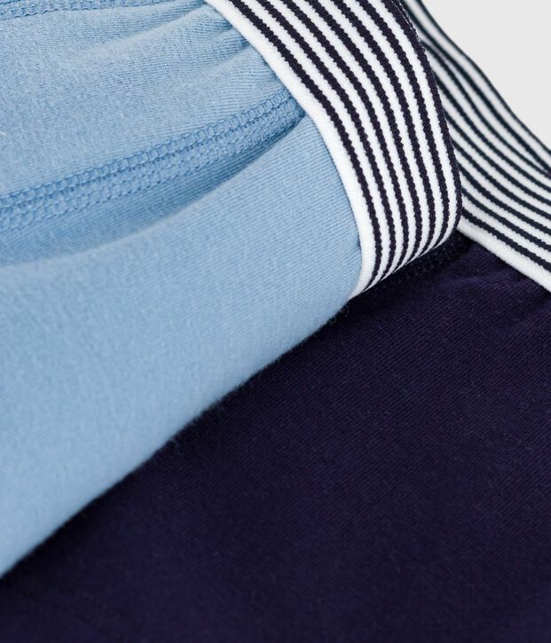 Set Kinder-Boxershorts aus einfarbiger Baumwolle mit Elastan vielfarbig