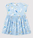 Kurzärmeliges Baby-Kleid aus Popeline für Mädchen