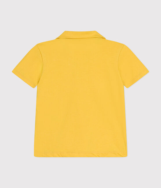 Kurzärmeliges Jungen-Poloshirt aus Baumwolle gelb NECTAR