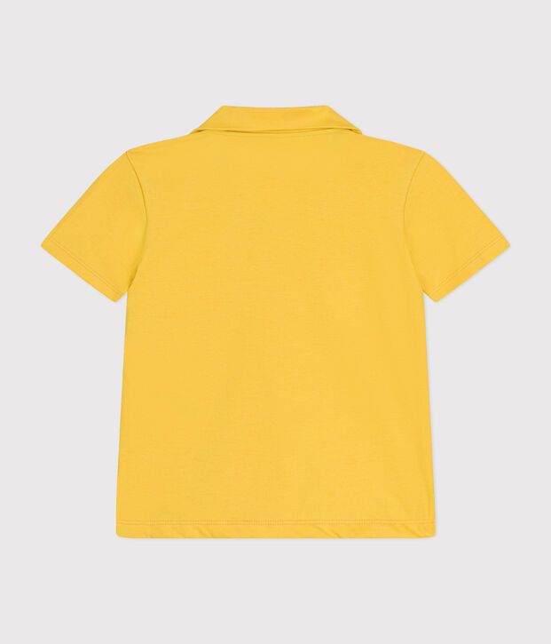 Kurz&auml;rmeliges Jungen-Poloshirt aus Baumwolle gelb