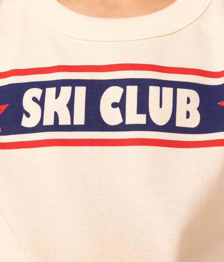 Lang&auml;rmeliges T-Shirt aus Baumwolle f&uuml;r Kinder M&auml;dchen/Jungen naturfarben