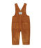 Baby-Jungen-Latzhose aus Stretch-Nicki braun CUIVRE