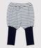 Baby-Shorts aus Baumwolle. weiss MARSHMALLOW/blau SMOKING