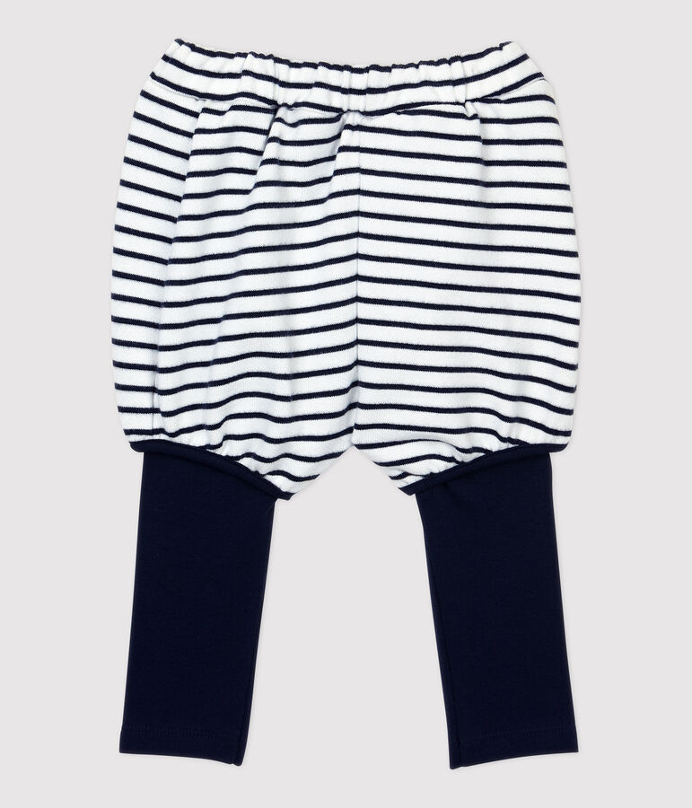 Baby-Shorts aus Baumwolle. weiss MARSHMALLOW/blau SMOKING