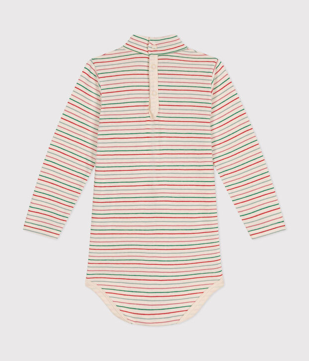 Lang&auml;rmeliger Body mit Rollkragen aus Baumwolle f&uuml;r Babys naturfarben/vielfarbig