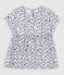 Kurzärmelige Baby-Bluse für Mädchen aus Popeline weiss MARSHMALLOW/weiss MULTICO