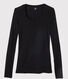 Damen-T-Shirt, leichter Rippstrick