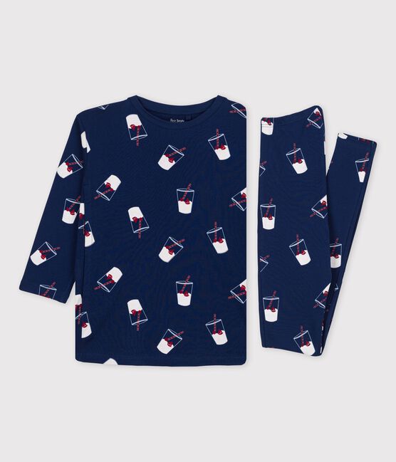 Still-Pyjama Tajinebanane × Petit Bateau blau MEDIEVAL/weiss MULTICO