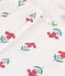 Kurzärmeliger Kinderpyjama aus Baumwolle mit Blumenmotiv für Mädchen weiss MARSHMALLOW/weiss MULTICO