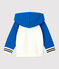 Baby-Sweatshirt aus Molton. blau RUISSEAU/weiss MARSHMALLOW