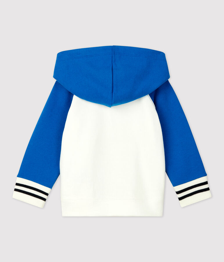 Baby-Sweatshirt aus Molton. blau/weiss