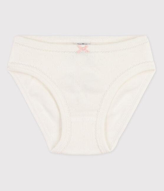 3er-Set Slips aus Baumwolle für Damen weiss MARSHMALLOW