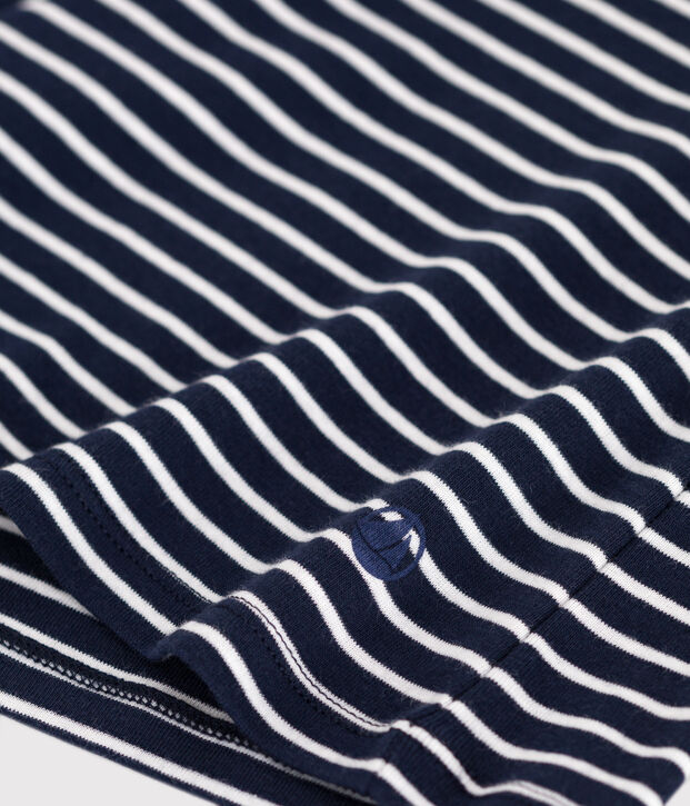 Damen-T-Shirt L'Iconique aus Baumwolle mit Streifen blau/weiss