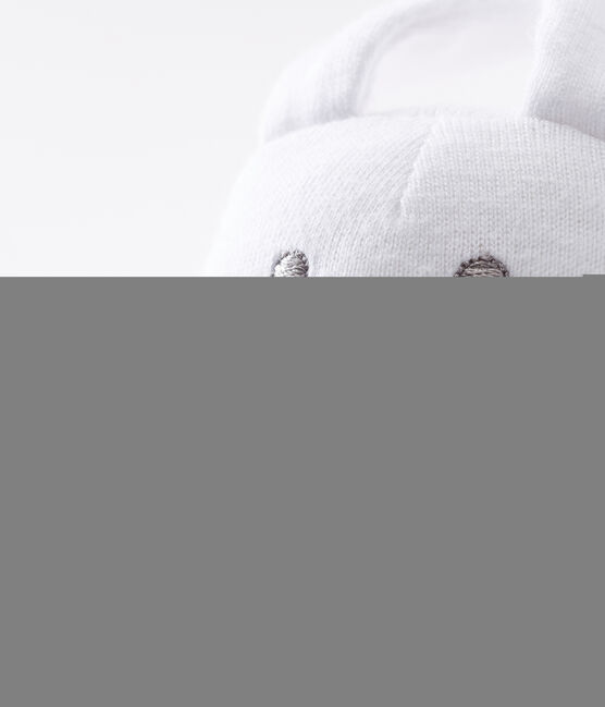 Baby-Kuschelhäschen aus Jersey beige PERLIN/weiss MARSHMALLOW