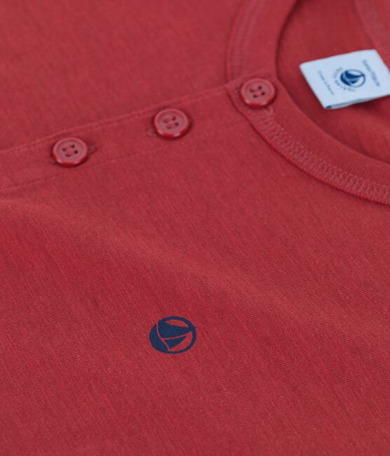 Kurzärmeliges T-Shirt für Mädchen und Jungen braun OMBRIE