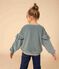Kinder-Sweatshirt aus einfarbigem Nicki für Mädchen grün BRUT