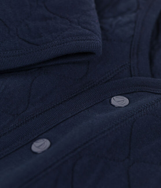Baby-Cardigan aus gestepptem Doppeljersey blau SMOKING