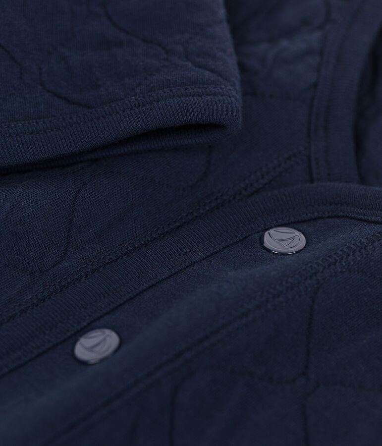 Baby-Cardigan aus gestepptem Doppeljersey blau SMOKING